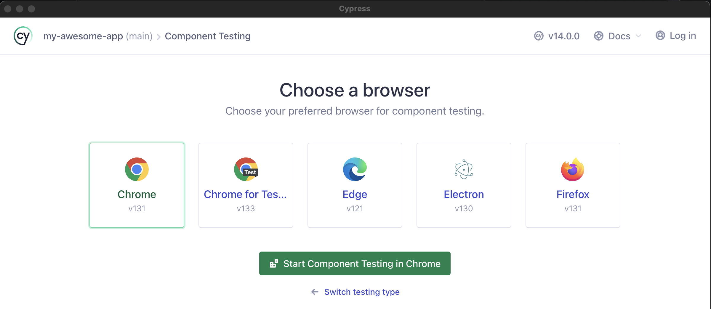 Choose your browser